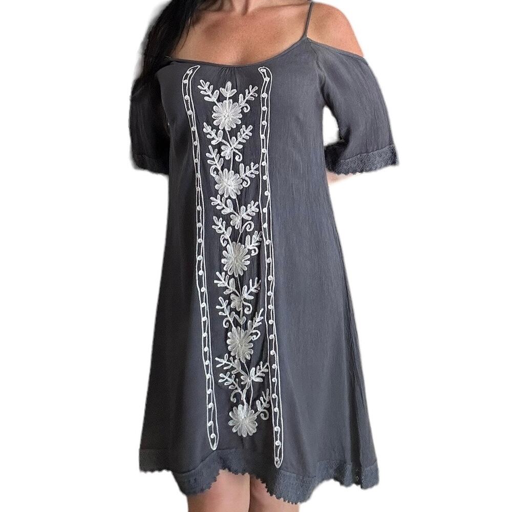 Beachy light weight embroidered cover up dress